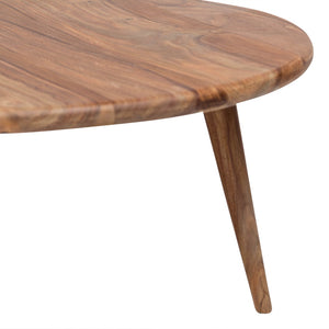 Porter Designs Urban Solid Sheesham Wood Round Contemporary Coffee Table Natural 05-117-03-1440