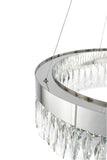 Bethel Chrome LED Chandelier in Stainless Steel & Crystal