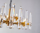 Bethel gold Chandelier in Metal & Crystal