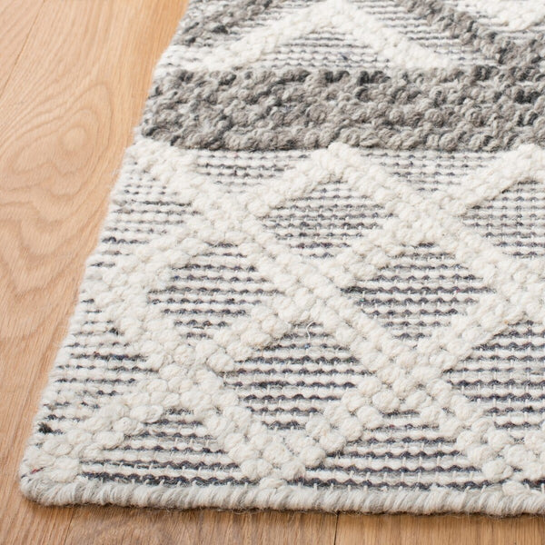 Vermont 211 Hand Woven 60% Wool, 40% Cottton 0 Rug Ivory / Dark Grey 60% Wool, 40% Cottton VRM211H-9