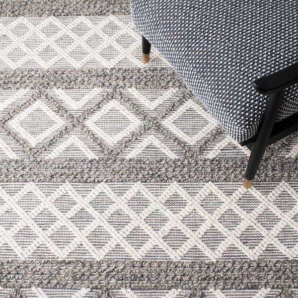 Vermont 211 Hand Woven 60% Wool, 40% Cottton 0 Rug Ivory / Dark Grey 60% Wool, 40% Cottton VRM211H-9