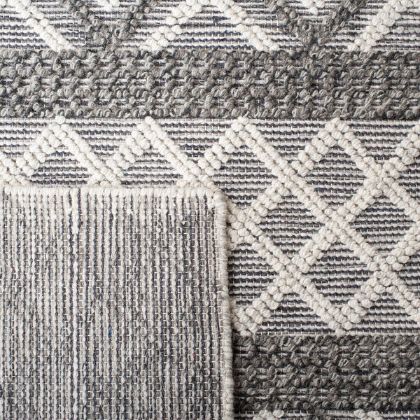 Vermont 211 Hand Woven 60% Wool, 40% Cottton 0 Rug Ivory / Dark Grey 60% Wool, 40% Cottton VRM211H-9