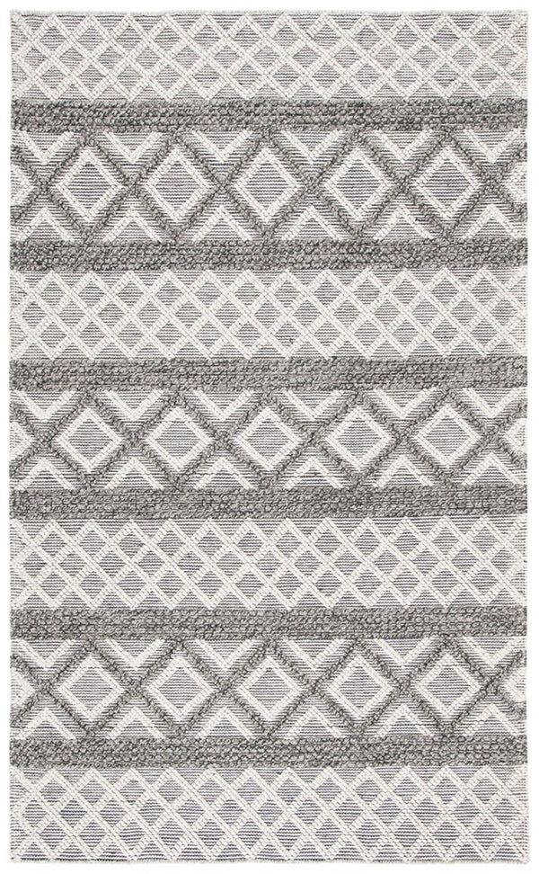 Vermont 211 Hand Woven 60% Wool, 40% Cottton 0 Rug Ivory / Dark Grey 60% Wool, 40% Cottton VRM211H-9