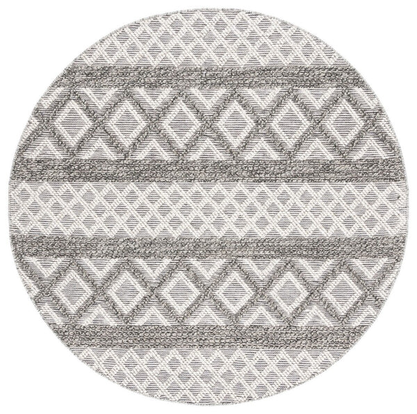 Vermont 211 Hand Woven 60% Wool, 40% Cottton 0 Rug Ivory / Dark Grey 60% Wool, 40% Cottton VRM211H-9