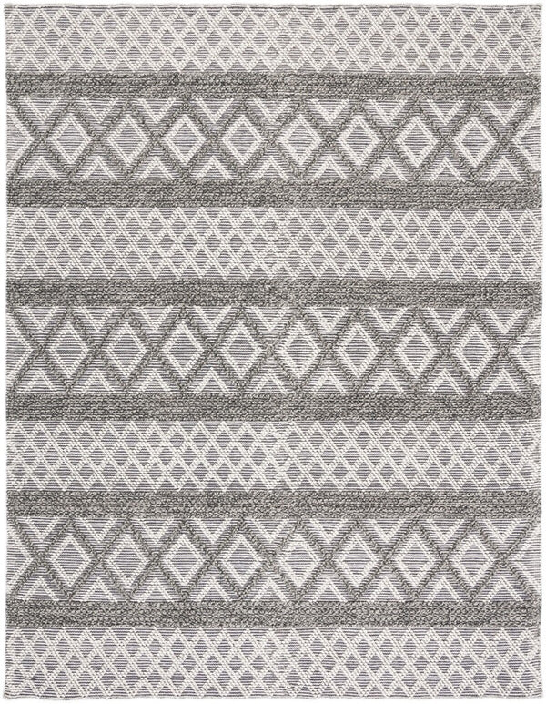 Vermont 211 Hand Woven 60% Wool, 40% Cottton 0 Rug Ivory / Dark Grey 60% Wool, 40% Cottton VRM211H-9