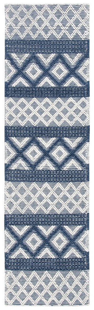 Vermont 211 Hand Woven 60% Wool, 40% Cottton 0 Rug Ivory / Blue 60% Wool, 40% Cottton VRM211N-9