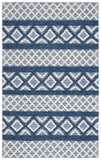 Vermont 211 Hand Woven 60% Wool, 40% Cottton 0 Rug Ivory / Blue 60% Wool, 40% Cottton VRM211N-9