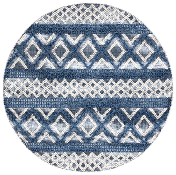 Vermont 211 Hand Woven 60% Wool, 40% Cottton 0 Rug Ivory / Blue 60% Wool, 40% Cottton VRM211N-9