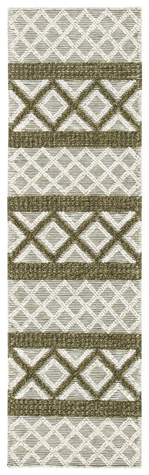 Vermont 211 Hand Woven 60% Wool, 40% Cottton 0 Rug Ivory / Dark Green 60% Wool, 40% Cottton VRM211Y-9