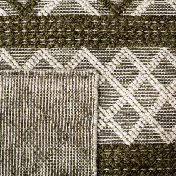 Vermont 211 Hand Woven 60% Wool, 40% Cottton 0 Rug Ivory / Dark Green 60% Wool, 40% Cottton VRM211Y-9