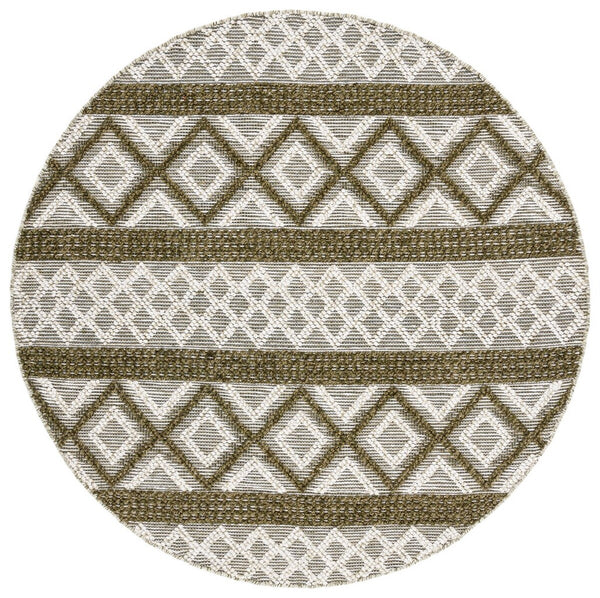 Vermont 211 Hand Woven 60% Wool, 40% Cottton 0 Rug Ivory / Dark Green 60% Wool, 40% Cottton VRM211Y-9