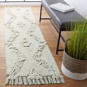 Vermont 501 Flat Weave 60% Wool, 40% Cotton 0 Rug Ivory / Green 60% Wool, 40% Cotton VRM501A-6SQ