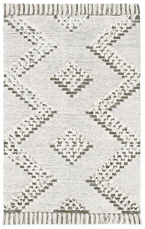 Vermont 501 Flat Weave 60% Wool, 40% Cotton 0 Rug Ivory / Green 60% Wool, 40% Cotton VRM501A-6SQ