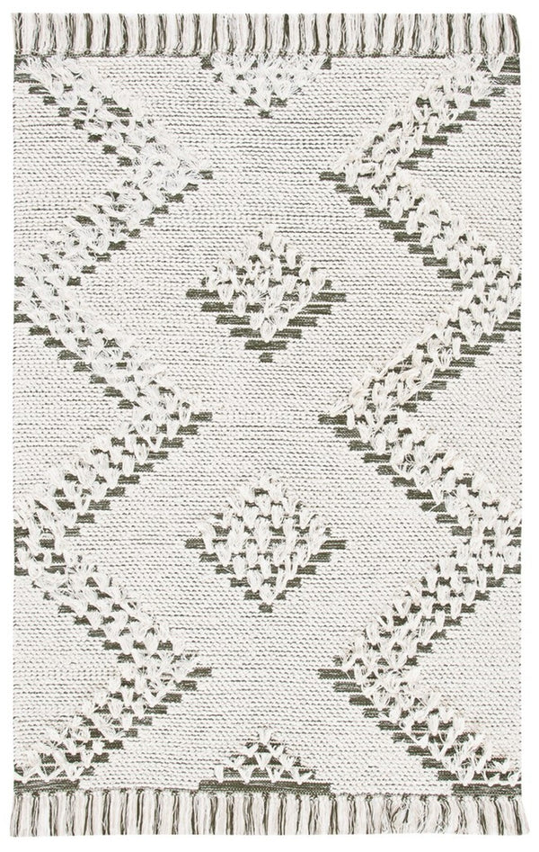 Vermont 501 Flat Weave 60% Wool, 40% Cotton 0 Rug Ivory / Green 60% Wool, 40% Cotton VRM501A-6SQ