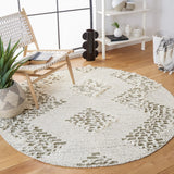 Vermont 501 Flat Weave 60% Wool, 40% Cotton 0 Rug Ivory / Green 60% Wool, 40% Cotton VRM501A-6SQ