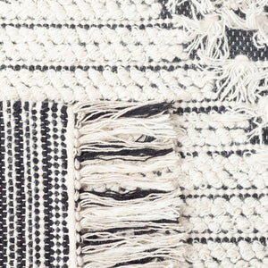 Vermont 502 Flat Weave 60% Wool, 40% Cotton 0 Rug Ivory / Black 60% Wool, 40% Cotton VRM502A-5
