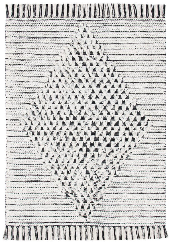 Vermont 502 Flat Weave 60% Wool, 40% Cotton 0 Rug Ivory / Black 60% Wool, 40% Cotton VRM502A-5