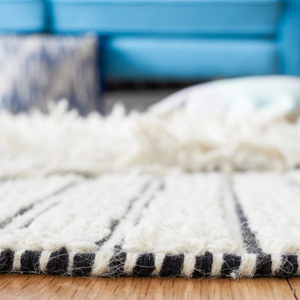 Vermont 502 Flat Weave 60% Wool, 40% Cotton 0 Rug Ivory / Black 60% Wool, 40% Cotton VRM502A-5