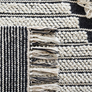 Vermont 502 Flat Weave 60% Wool, 40% Cotton 0 Rug Ivory / Black 60% Wool, 40% Cotton VRM502A-5