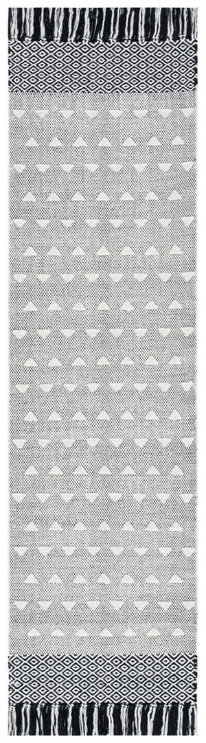 Vermont 503 Flat Weave 50% Wool, 50% Cotton 0 Rug Ivory / Black 50% Wool, 50% Cotton VRM503A-5