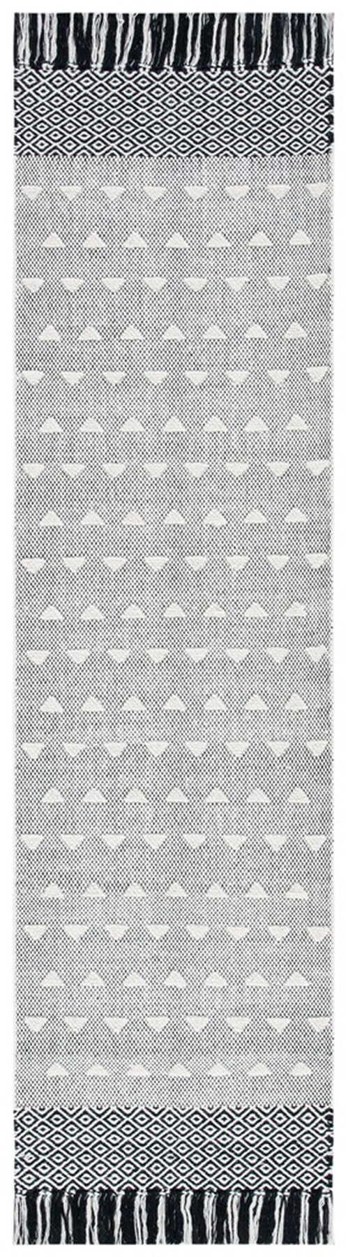 Vermont 503 Flat Weave 50% Wool, 50% Cotton 0 Rug Ivory / Black 50% Wool, 50% Cotton VRM503A-5