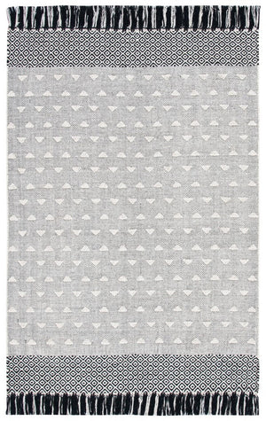 Vermont 503 Flat Weave 50% Wool, 50% Cotton 0 Rug Ivory / Black 50% Wool, 50% Cotton VRM503A-5