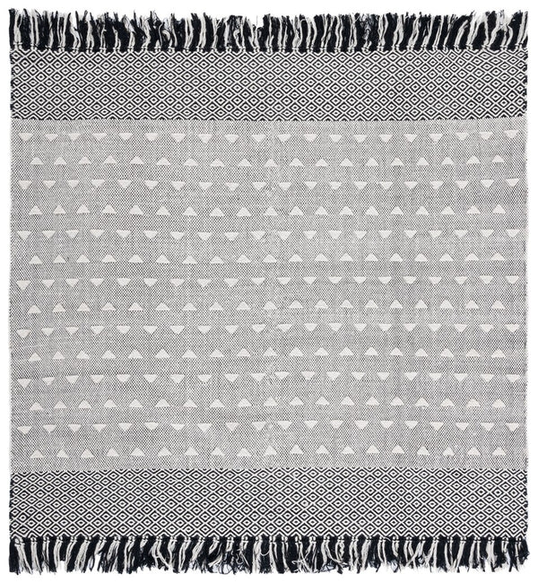 Vermont 503 Flat Weave 50% Wool, 50% Cotton 0 Rug Ivory / Black 50% Wool, 50% Cotton VRM503A-5