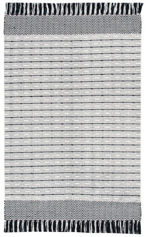 Vermont 504 Flat Weave 50% Wool, 50% Cotton 0 Rug Ivory / Black 50% Wool, 50% Cotton VRM504A-5
