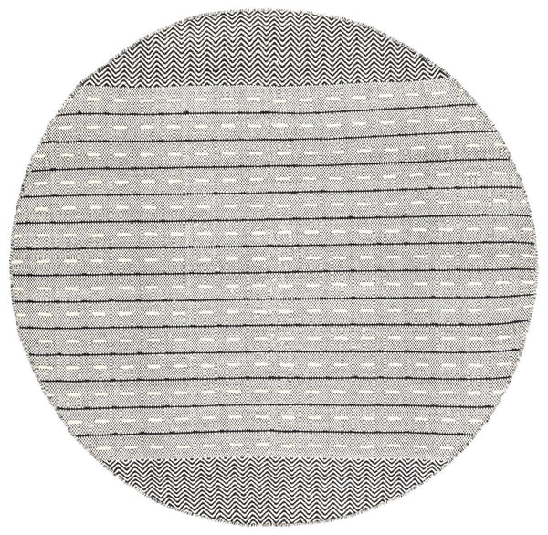 Vermont 504 Flat Weave 50% Wool, 50% Cotton 0 Rug Ivory / Black 50% Wool, 50% Cotton VRM504A-5