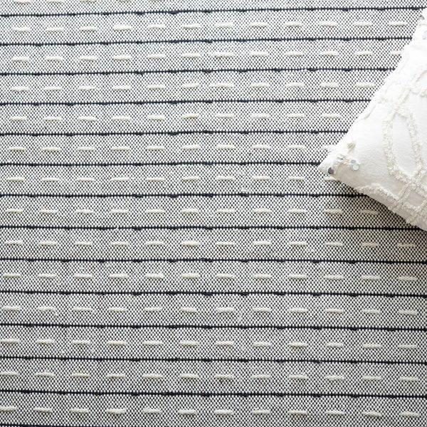 Vermont 504 Flat Weave 50% Wool, 50% Cotton 0 Rug Ivory / Black 50% Wool, 50% Cotton VRM504A-5