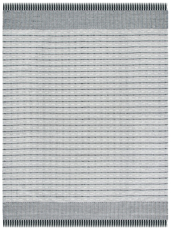 Vermont 504 Flat Weave 50% Wool, 50% Cotton 0 Rug Ivory / Black 50% Wool, 50% Cotton VRM504A-5