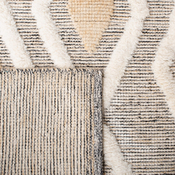Safavieh Vermont Woollen Dhurry (Hand-Loomed) 60% Wool 40% Cotton Rug Gold / Ivory VRM601D-3