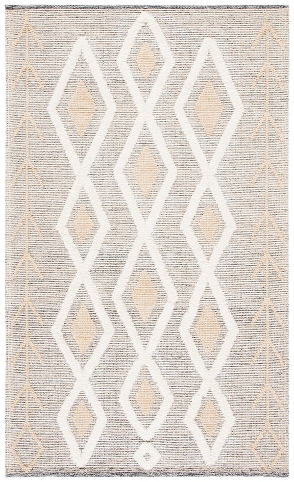 Safavieh Vermont Woollen Dhurry (Hand-Loomed) 60% Wool 40% Cotton Rug Gold / Ivory VRM601D-3