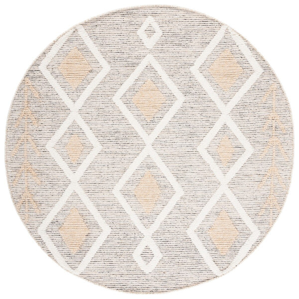 Safavieh Vermont Woollen Dhurry (Hand-Loomed) 60% Wool 40% Cotton Rug Gold / Ivory VRM601D-3