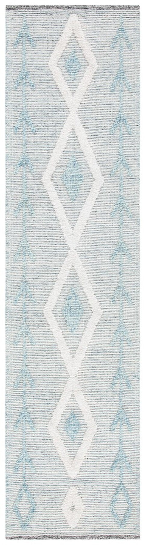 Safavieh Vermont Woollen Dhurry (Hand-Loomed) 60% Wool 40% Cotton Rug Blue / Ivory VRM601M-6SQ
