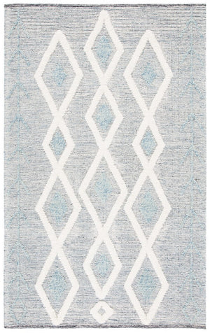 Safavieh Vermont Woollen Dhurry (Hand-Loomed) 60% Wool 40% Cotton Rug Blue / Ivory VRM601M-6SQ