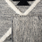 Safavieh Vermont Woollen Dhurry (Hand-Loomed) 60% Wool 40% Cotton Rug Black / Ivory VRM602H-3