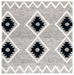 Safavieh Vermont Woollen Dhurry (Hand-Loomed) 60% Wool 40% Cotton Rug Black / Ivory VRM602H-3