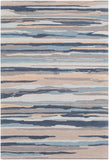 Vernier VRN-1010 Modern Wool, Polyester Rug VRN1010-810 Navy, Medium Gray, Teal, Mint, Khaki, Taupe, Light Gray 80% Wool, 20% Polyester 8' x 10'