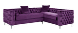 Mozart Plum Velvet Right Sectional