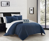 Davina Navy King 5pc Comforter Set