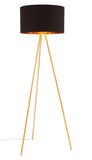 English Elm EE2586 Steel, Poly Cotton Modern Commercial Grade Floor Lamp Black, Gold Steel, Poly Cotton