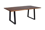 Porter Designs Manzanita Live Edge Solid Acacia Wood Natural Dining Table Brown 07-196-01-DT82HT-KIT