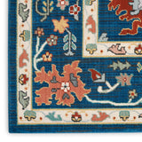 Nourison Parisa PSA03 French Country Machine Made Loom-woven Indoor Area Rug Denim 12' x 15' 99446858375