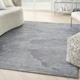 Nourison Michael Amini Ma30 Star SMR02 Glam Handmade Hand Tufted Indoor only Area Rug Blue 5'3" x 7'3" 99446881403