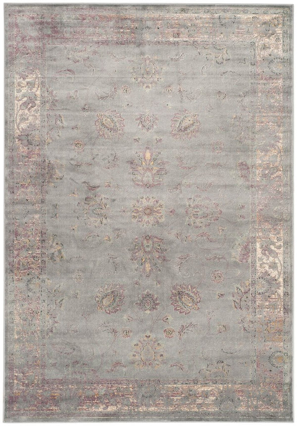 Vintage Power Loomed Organic Viscose Rug - Exquisite Recycled Design with Classic Persian Charm