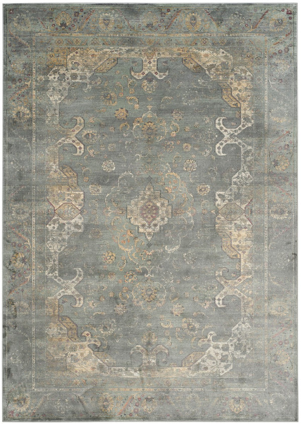Vintage Power Loomed Rug – Luxurious Viscose Blend, Stylish Design for Elegant Home Décor, 8x12 ft.
