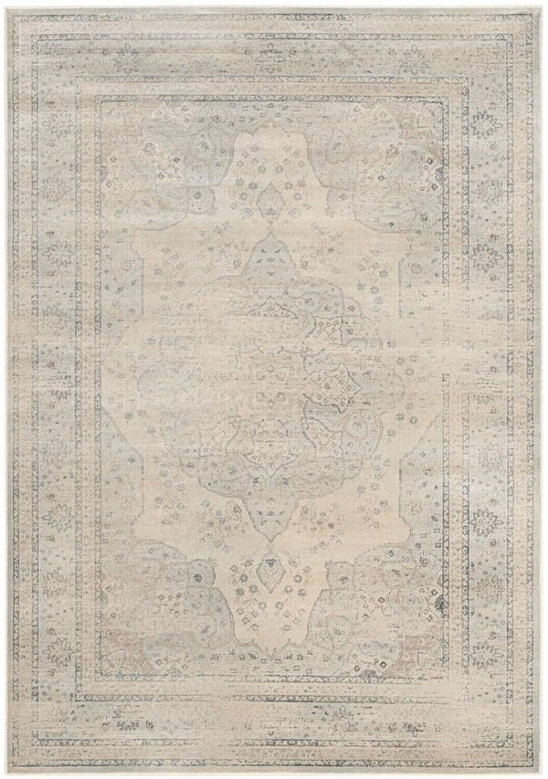 Vintage Power Loomed Area Rug - Organic Viscose, Classic Persian Design with Old-World Charm