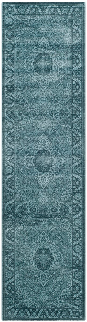 Vintage Power Loomed Rug - Elegant Reimagined Design with Organic Viscose for Timeless Charm