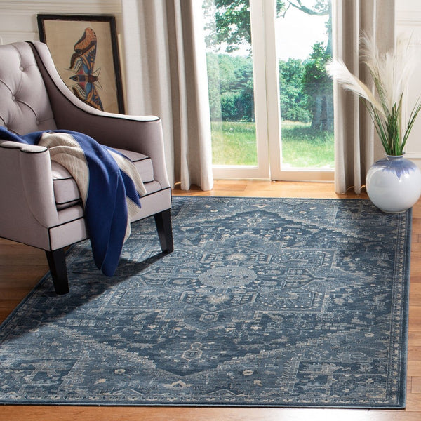 Vintage 875  Not Available Not Available Rug Light Blue / Dark Blue